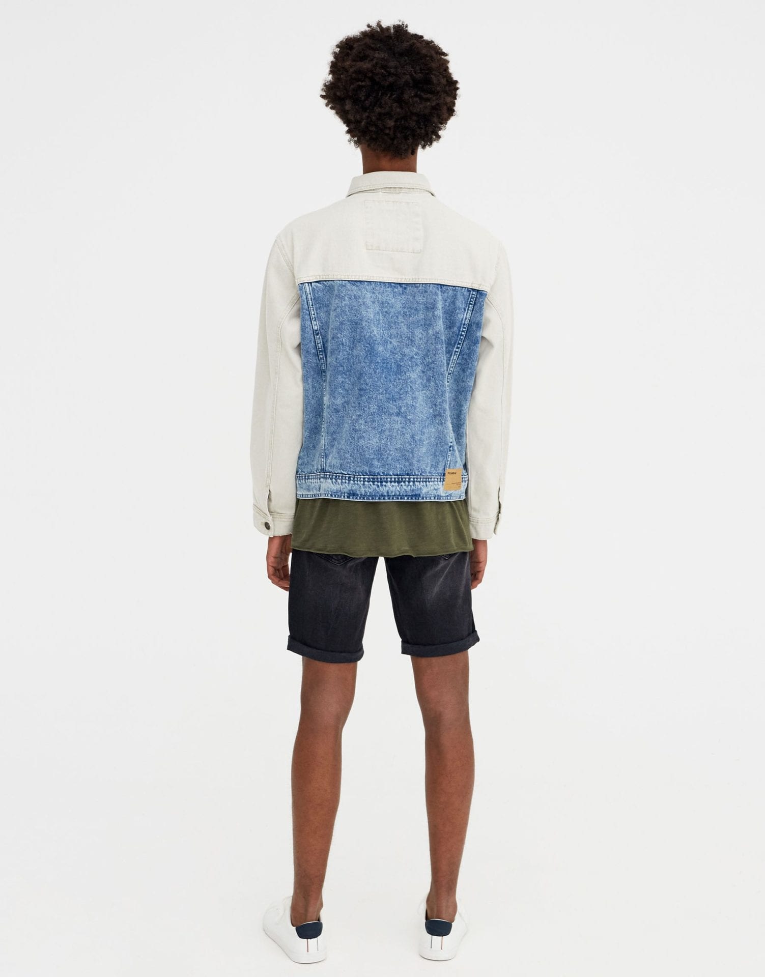 Denim Jacket With Coloured Panels - Image 4