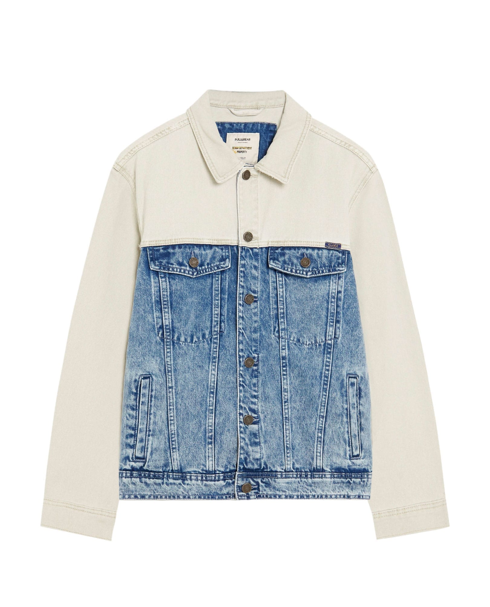 Denim Jacket With Coloured Panels