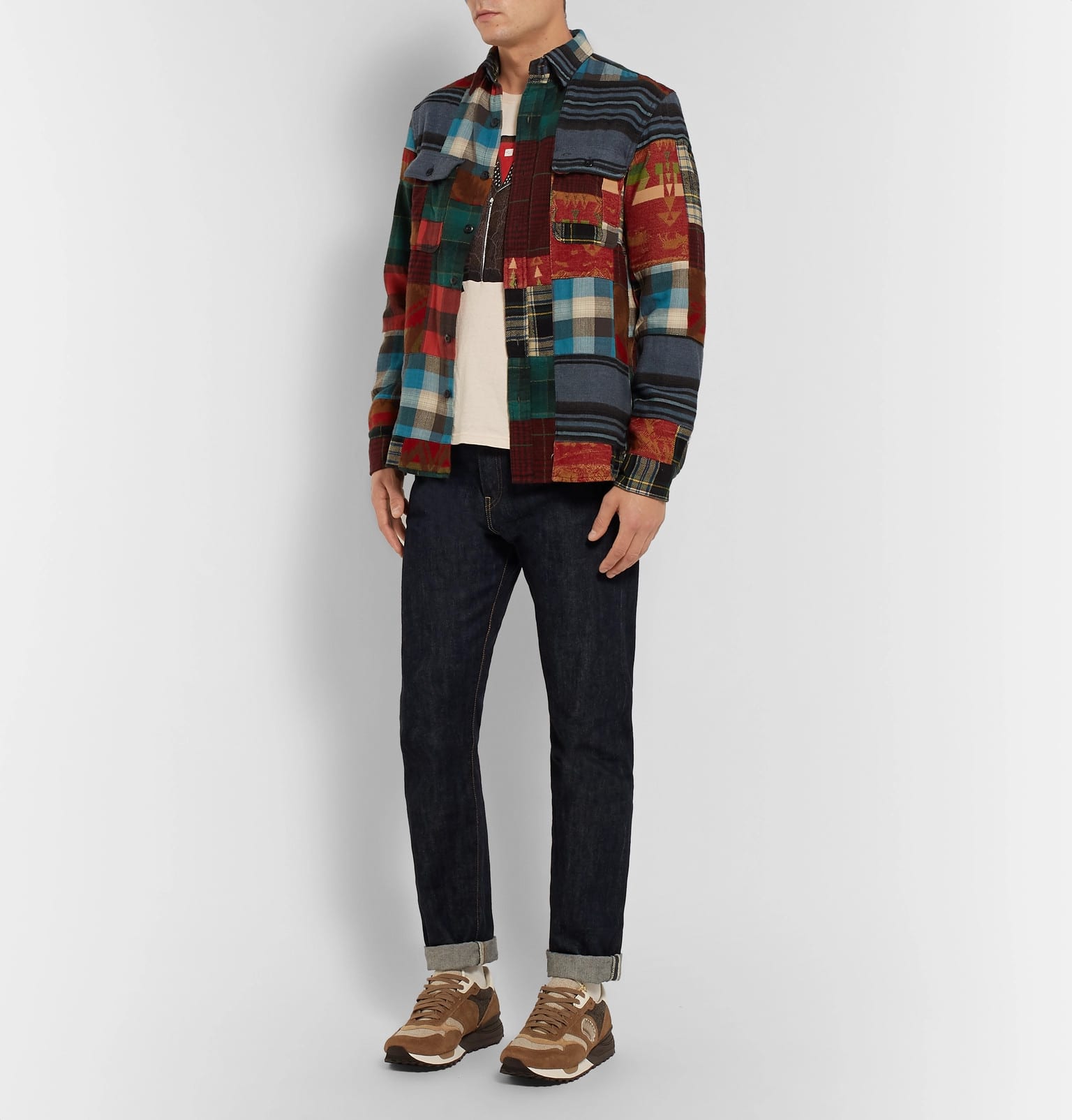 Matlock Patchwork Cotton And Wool-Blend Flannel Shirt - Image 2