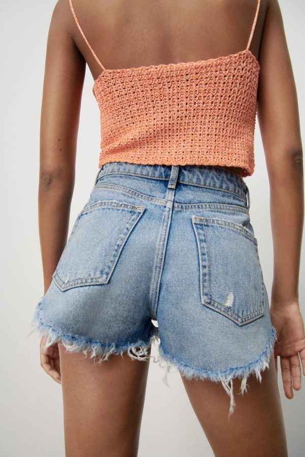 High Waisted Five Pocket Shorts