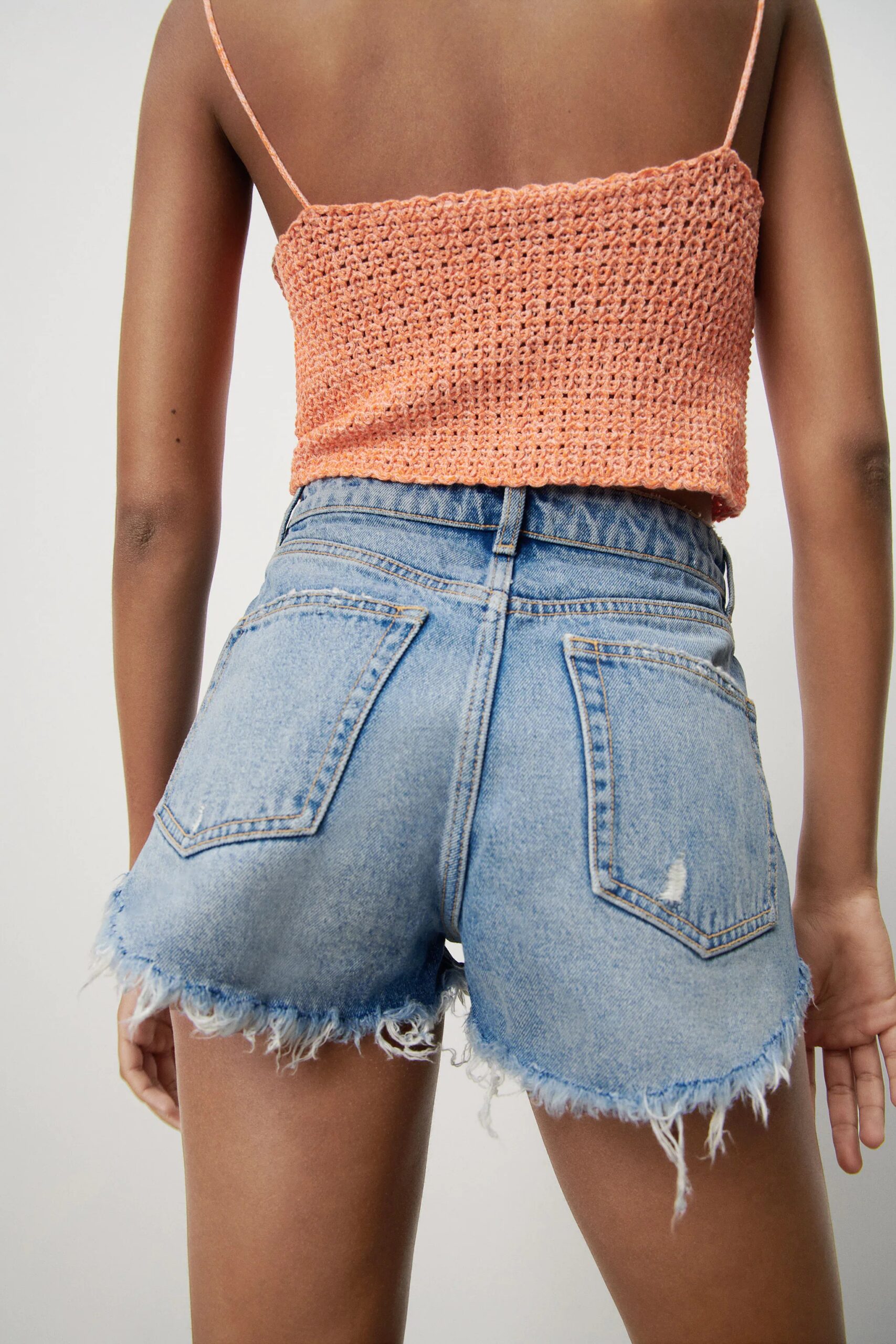 High Waisted Five Pocket Shorts