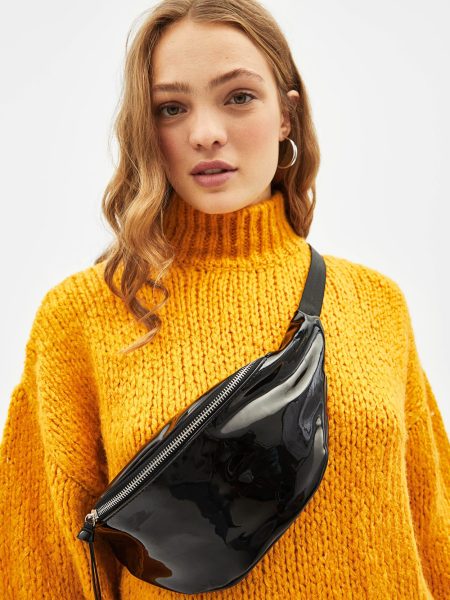 Faux Vinyl Belt Bag