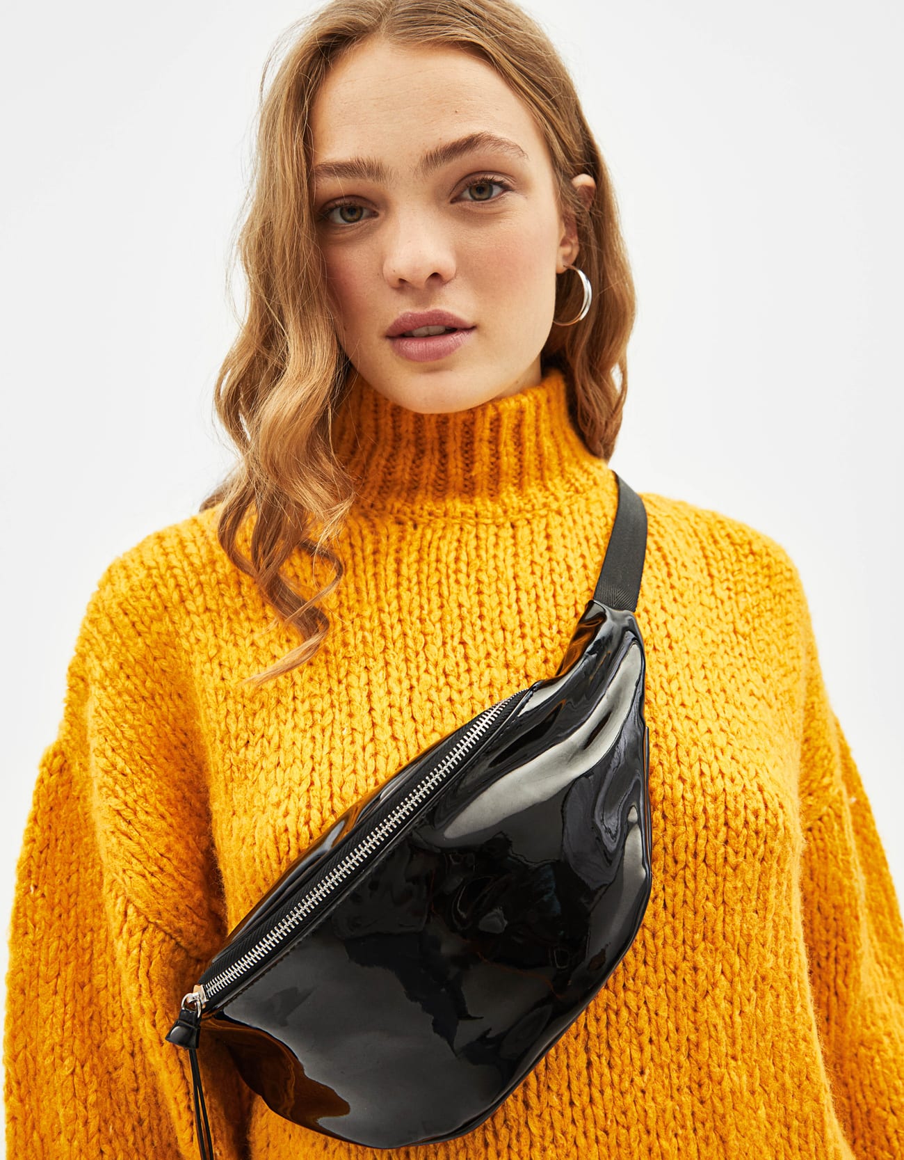 Faux Vinyl Belt Bag