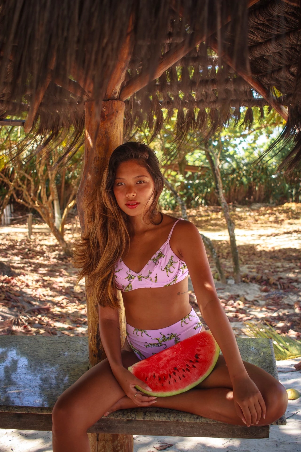 Pink Animal Print Swimsuit - Image 3